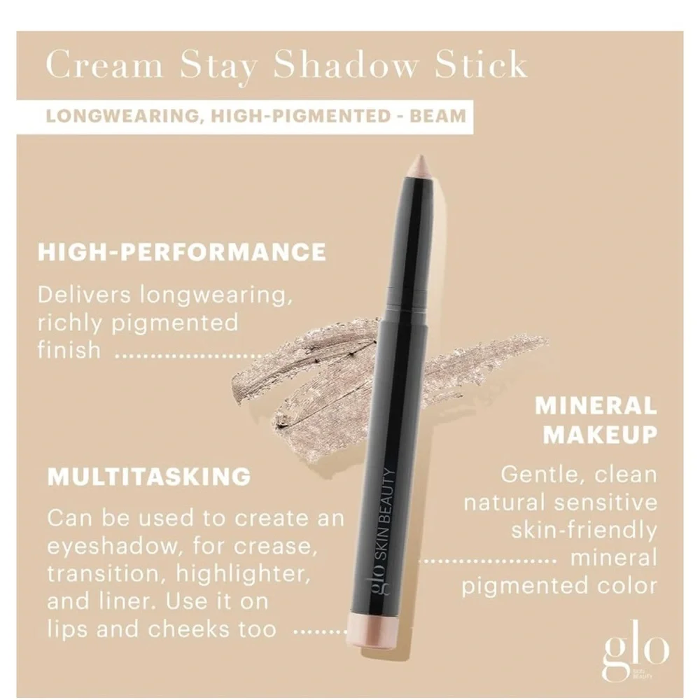 Glo  Minerals Cream Stay Shadow Stick-Beam-  NIB